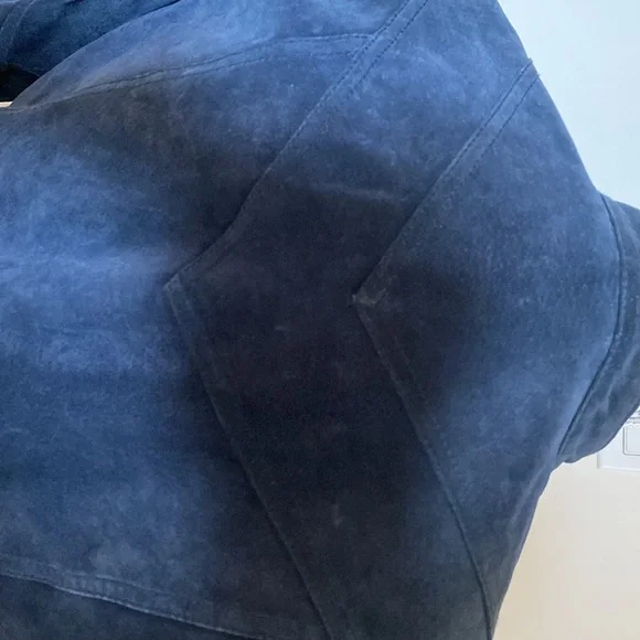 Blue suede jacket - Picture 4 of 6